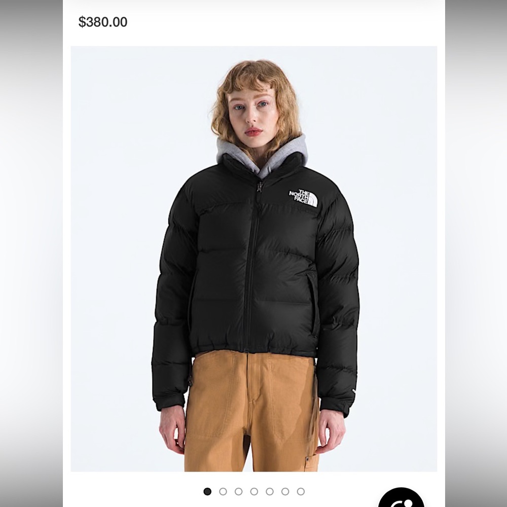 The North Face Women’s 1996 Retro Nuptse Jacket Size M Black hidden Hood